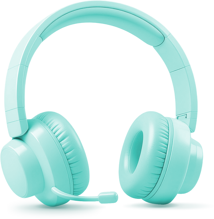 A headset used for support in call centres